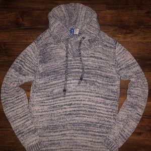 Divided by H&M Oversized Cowl Neck Knit Sweater Gray Marled Small